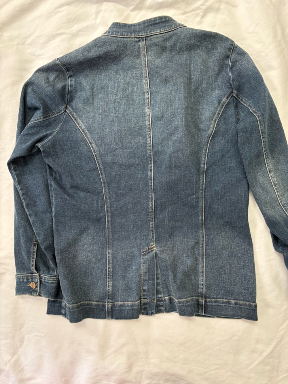 Liverpool Dark Blue Denim Jacket with Front Patch Pockets - Picture 13 of 14